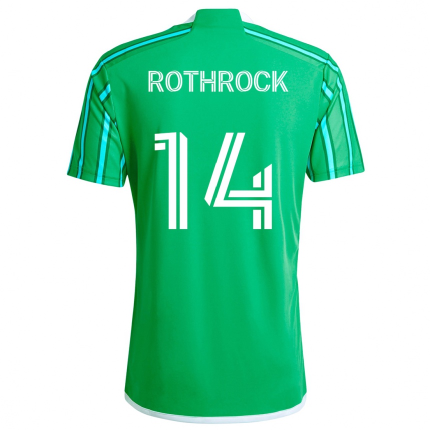 Niño Fútbol Camiseta Paul Rothrock #14 Verde Blanco 1ª Equipación 2024/25