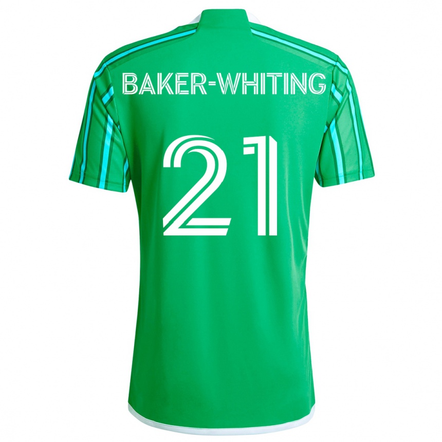 Niño Fútbol Camiseta Reed Baker-Whiting #21 Verde Blanco 1ª Equipación 2024/25