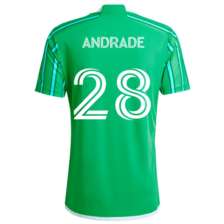 Niño Fútbol Camiseta Yeimar Gómez Andrade #28 Verde Blanco 1ª Equipación 2024/25