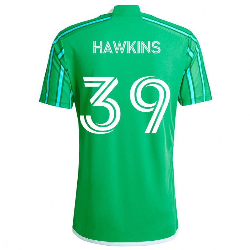 Niño Fútbol Camiseta Stuart Hawkins #39 Verde Blanco 1ª Equipación 2024/25