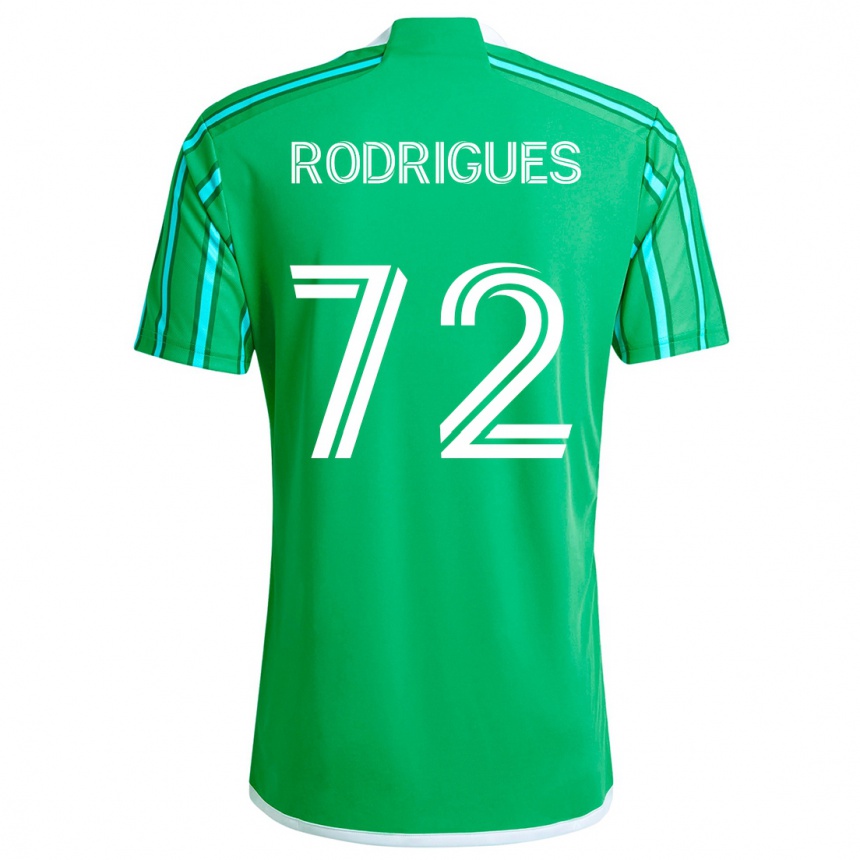 Niño Fútbol Camiseta Braudílio Rodrigues #72 Verde Blanco 1ª Equipación 2024/25