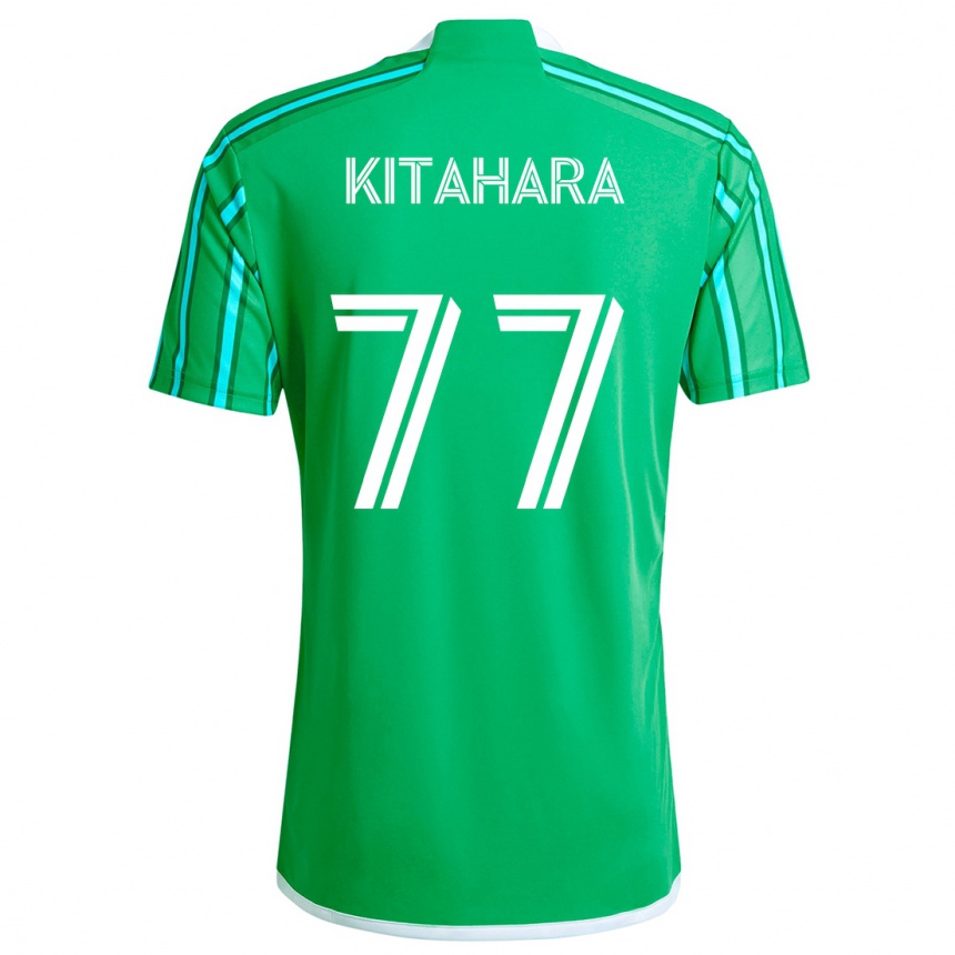 Niño Fútbol Camiseta Sota Kitahara #77 Verde Blanco 1ª Equipación 2024/25