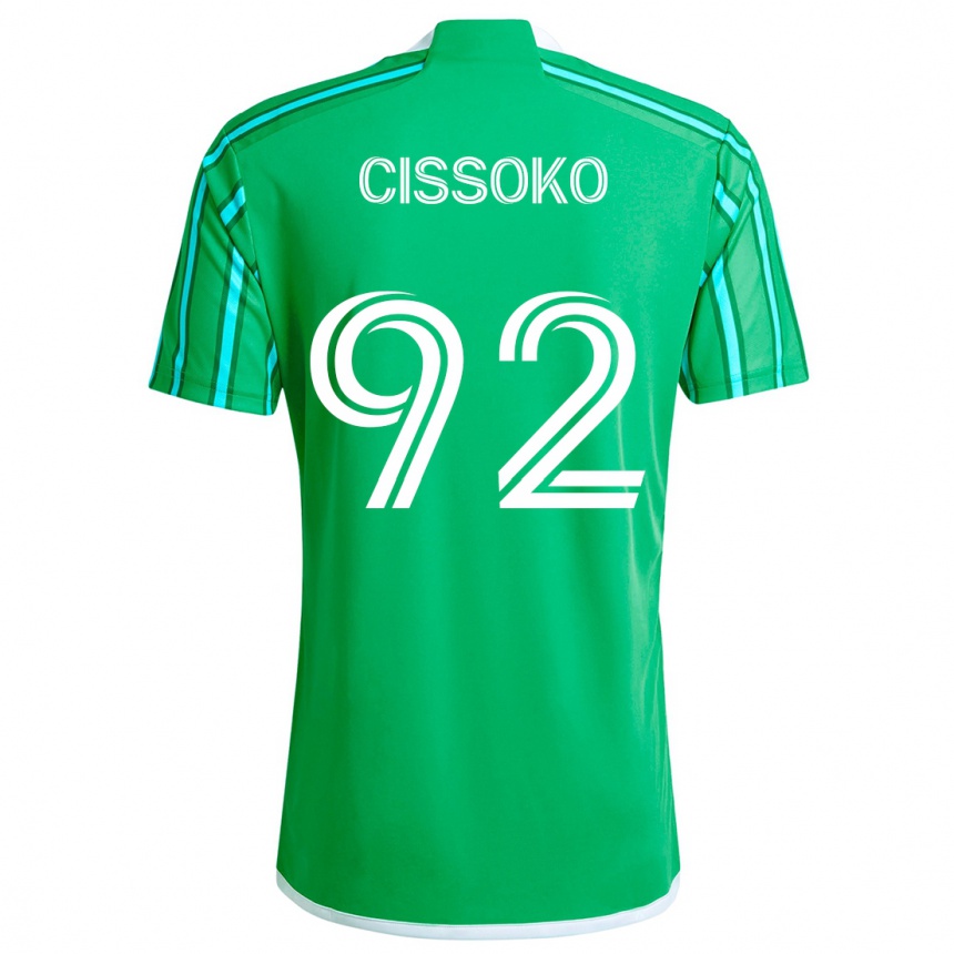 Niño Fútbol Camiseta Abdoulaye Cissoko #92 Verde Blanco 1ª Equipación 2024/25