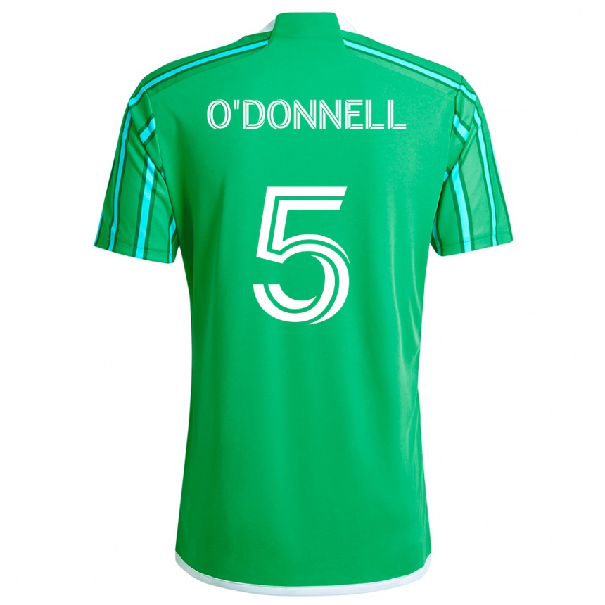 Niño Fútbol Camiseta Kristina O'donnell #5 Verde Blanco 1ª Equipación 2024/25