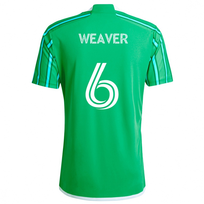 Niño Fútbol Camiseta Morgan Weaver #6 Verde Blanco 1ª Equipación 2024/25