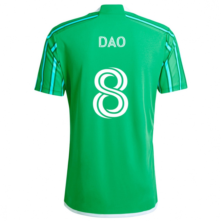 Niño Fútbol Camiseta Kaylee Dao #8 Verde Blanco 1ª Equipación 2024/25