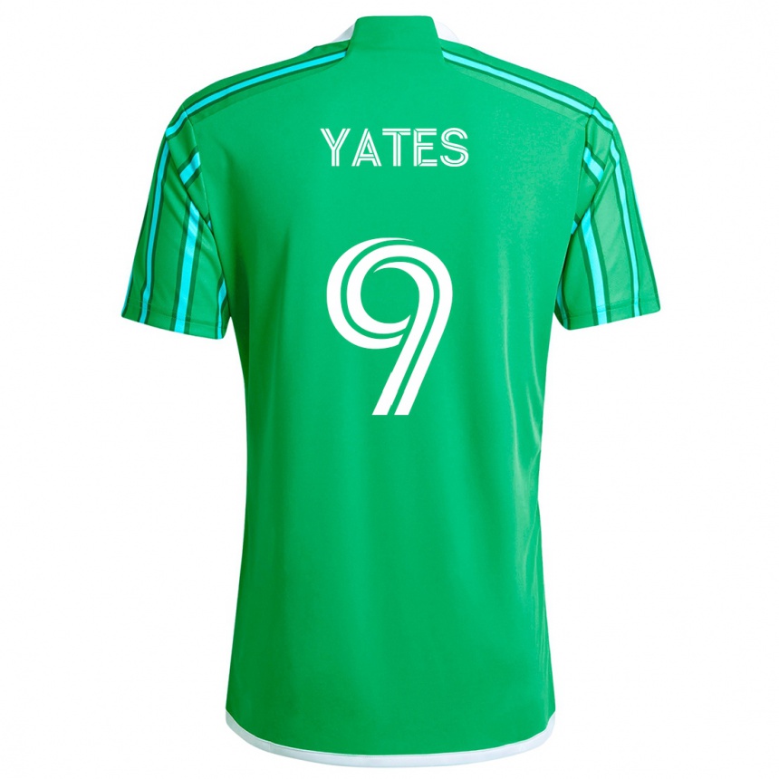 Niño Fútbol Camiseta Summer Yates #9 Verde Blanco 1ª Equipación 2024/25