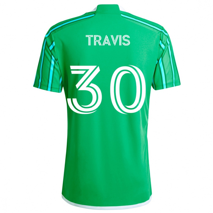 Niño Fútbol Camiseta Riley Travis #30 Verde Blanco 1ª Equipación 2024/25