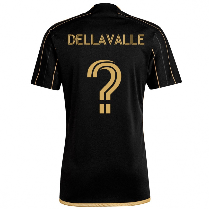 Niño Fútbol Camiseta Lorenzo Dellavalle #0 Oro Negro 1ª Equipación 2024/25