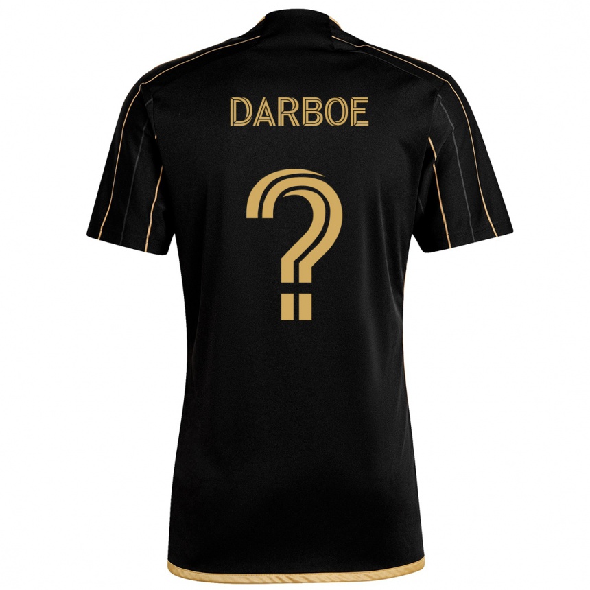 Niño Fútbol Camiseta Bajung Darboe #0 Oro Negro 1ª Equipación 2024/25