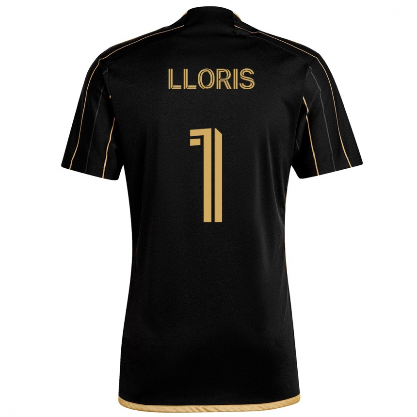 Niño Fútbol Camiseta Hugo Lloris #1 Oro Negro 1ª Equipación 2024/25