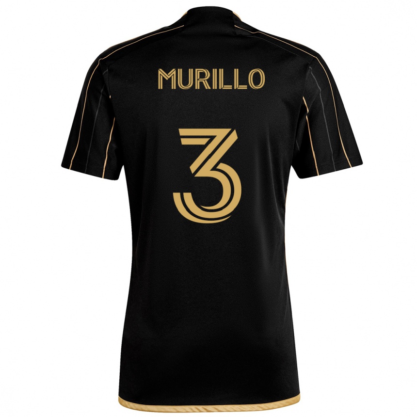 Niño Fútbol Camiseta Jesús Murillo #3 Oro Negro 1ª Equipación 2024/25