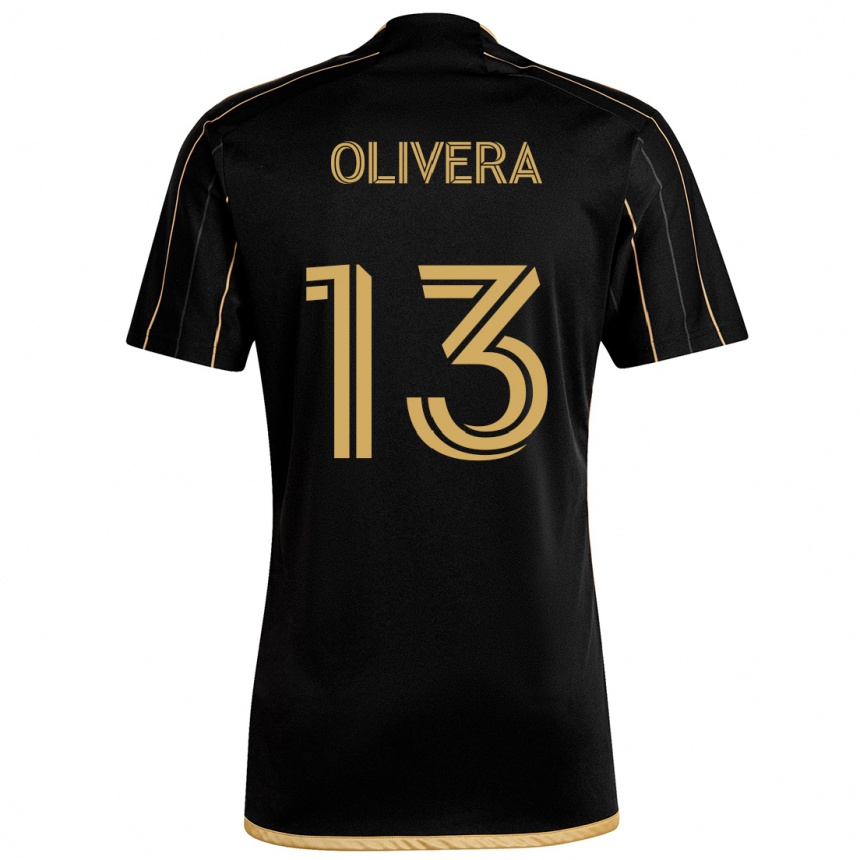 Niño Fútbol Camiseta Cristian Olivera #13 Oro Negro 1ª Equipación 2024/25