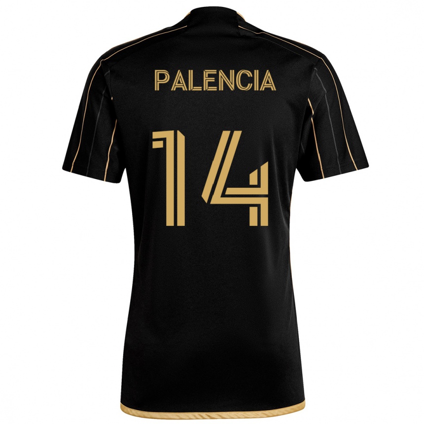 Niño Fútbol Camiseta Sergi Palencia #14 Oro Negro 1ª Equipación 2024/25