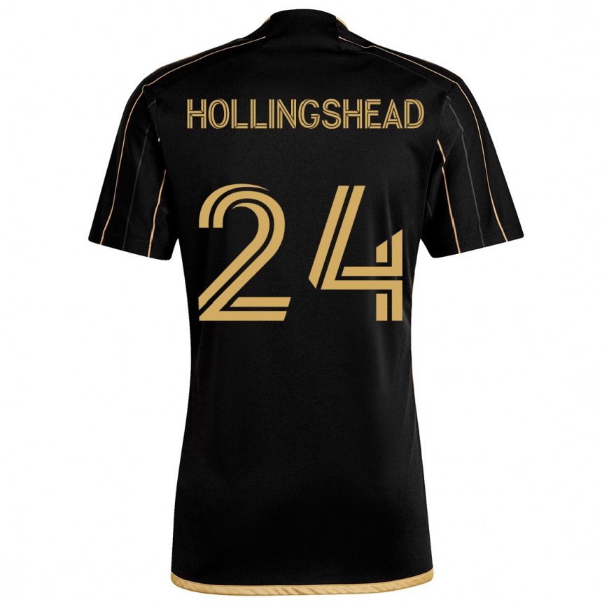 Niño Fútbol Camiseta Ryan Hollingshead #24 Oro Negro 1ª Equipación 2024/25