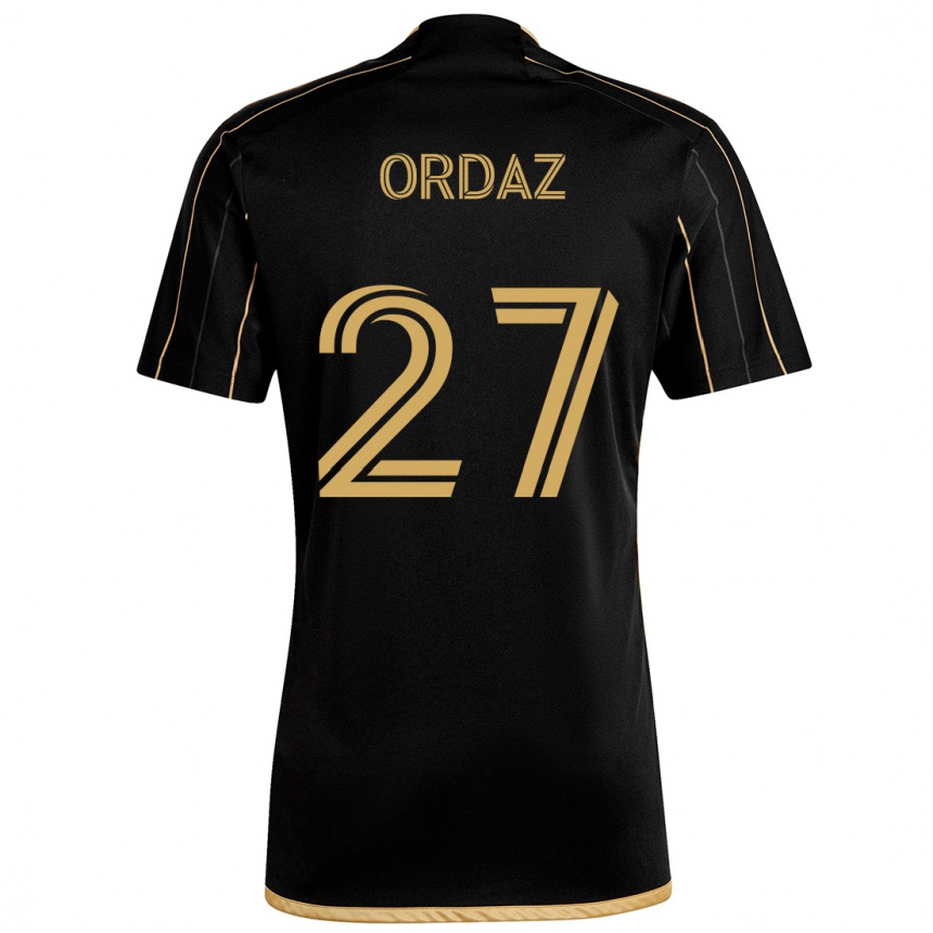 Niño Fútbol Camiseta Nathan Ordaz #27 Oro Negro 1ª Equipación 2024/25