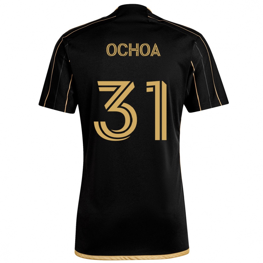 Niño Fútbol Camiseta David Ochoa #31 Oro Negro 1ª Equipación 2024/25