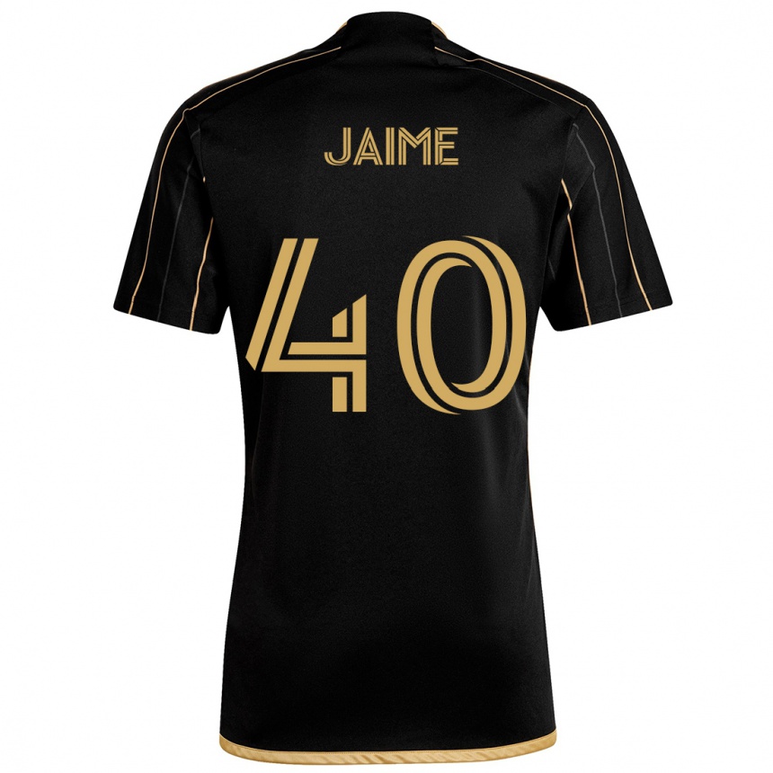 Niño Fútbol Camiseta Christopher Jaime #40 Oro Negro 1ª Equipación 2024/25