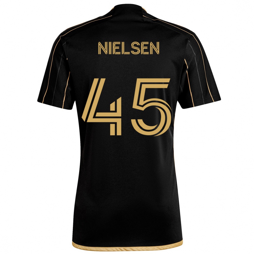 Niño Fútbol Camiseta Kenny Nielsen #45 Oro Negro 1ª Equipación 2024/25