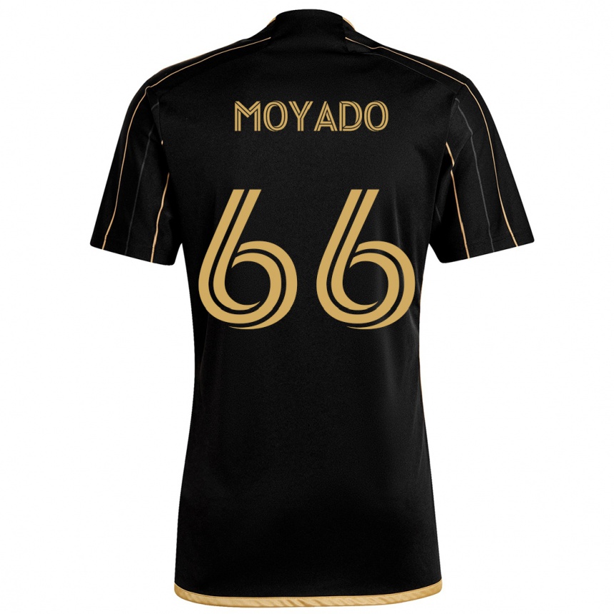 Niño Fútbol Camiseta Bryan Moyado #66 Oro Negro 1ª Equipación 2024/25