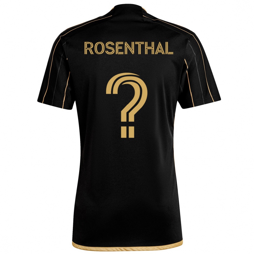 Niño Fútbol Camiseta Charlie Rosenthal #0 Oro Negro 1ª Equipación 2024/25