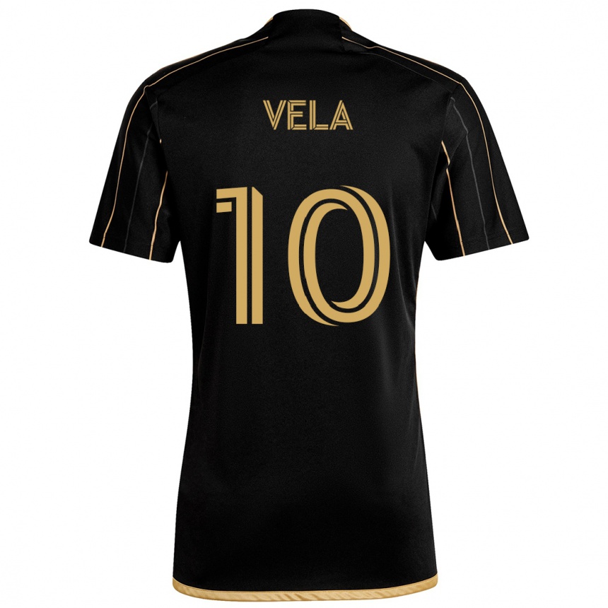 Niño Fútbol Camiseta Carlos Vela #10 Oro Negro 1ª Equipación 2024/25