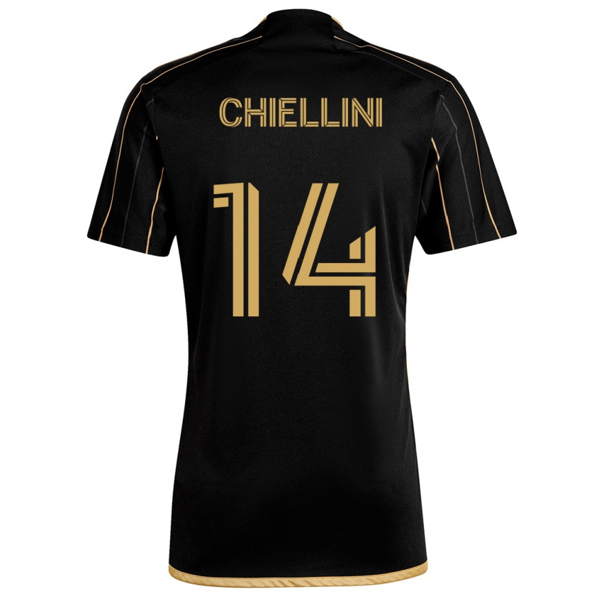 Niño Fútbol Camiseta Giorgio Chiellini #14 Oro Negro 1ª Equipación 2024/25