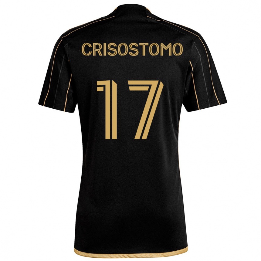 Niño Fútbol Camiseta Danny Crisostomo #17 Oro Negro 1ª Equipación 2024/25