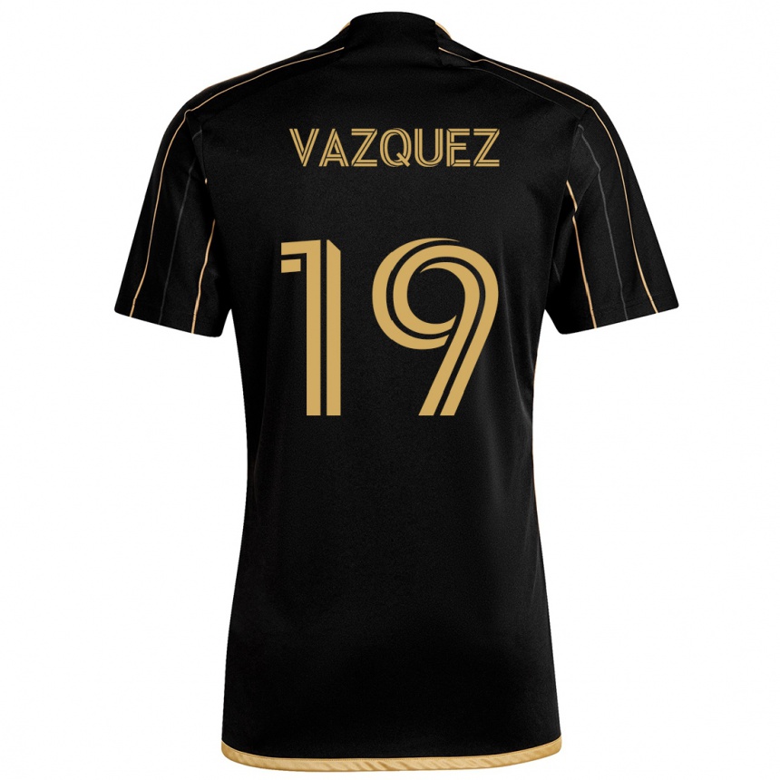 Niño Fútbol Camiseta Favian Vazquez #19 Oro Negro 1ª Equipación 2024/25