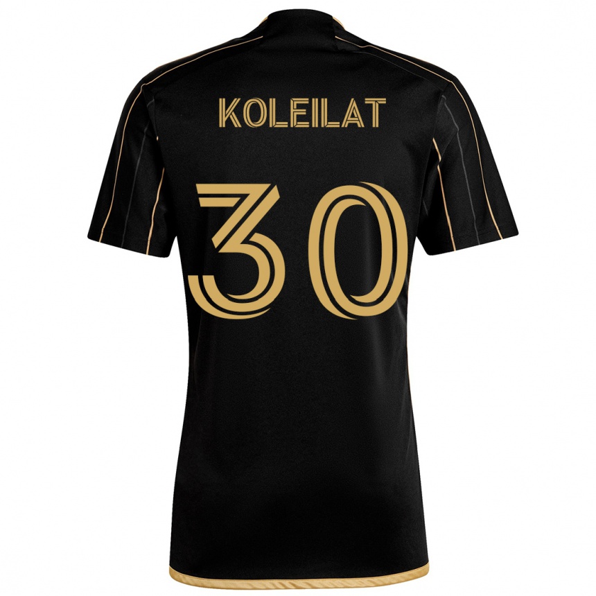 Niño Fútbol Camiseta Jassem Koleilat #30 Oro Negro 1ª Equipación 2024/25