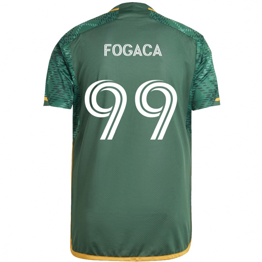 Niño Fútbol Camiseta Nathan Fogaça #99 Verde Naranja 1ª Equipación 2024/25