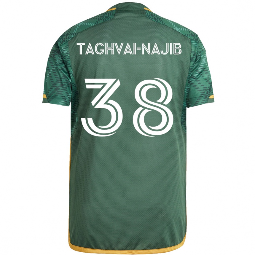 Niño Fútbol Camiseta Braxton Taghvai-Najib #38 Verde Naranja 1ª Equipación 2024/25