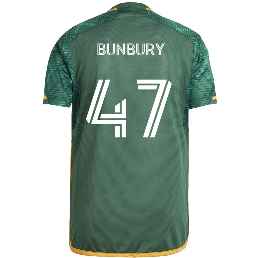 Niño Fútbol Camiseta Mataeo Bunbury #47 Verde Naranja 1ª Equipación 2024/25