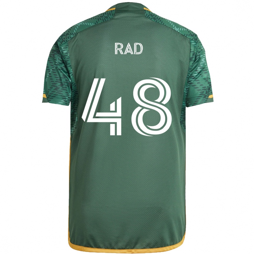 Niño Fútbol Camiseta Kaveh Rad #48 Verde Naranja 1ª Equipación 2024/25