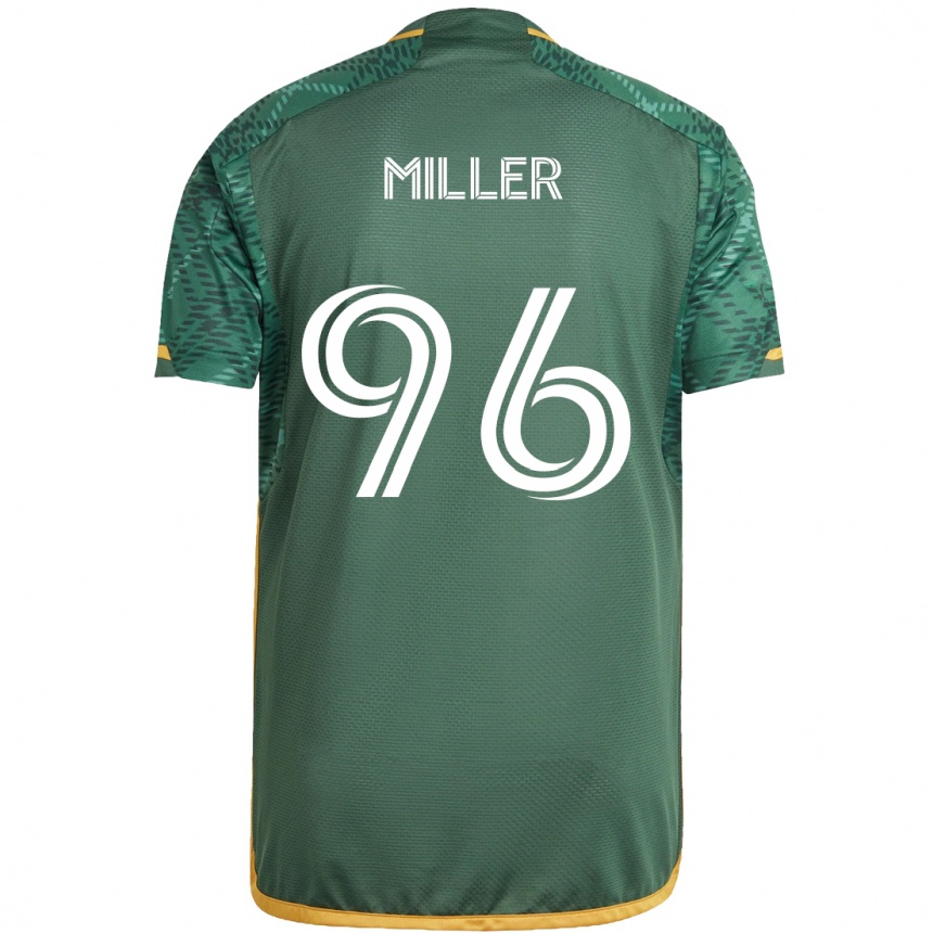 Niño Fútbol Camiseta Carver Miller #96 Verde Naranja 1ª Equipación 2024/25