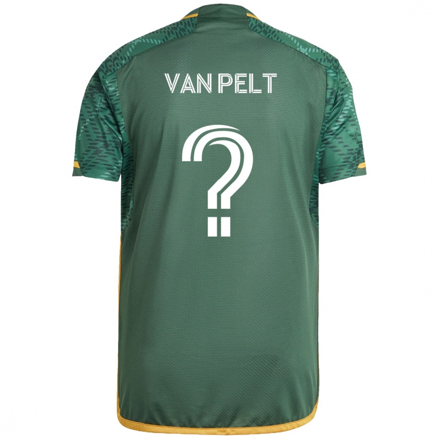 Niño Fútbol Camiseta Kennan Van Pelt #0 Verde Naranja 1ª Equipación 2024/25