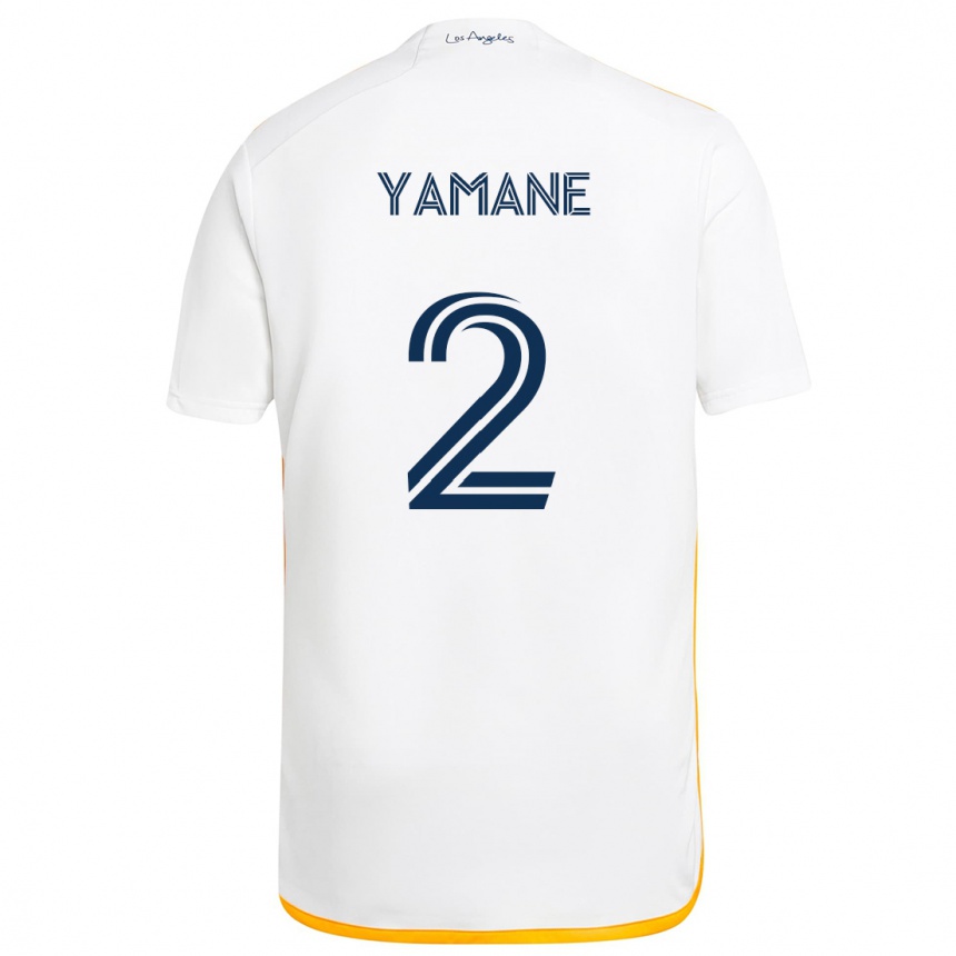 Niño Fútbol Camiseta Miki Yamane #2 Blanco Amarillo 1ª Equipación 2024/25