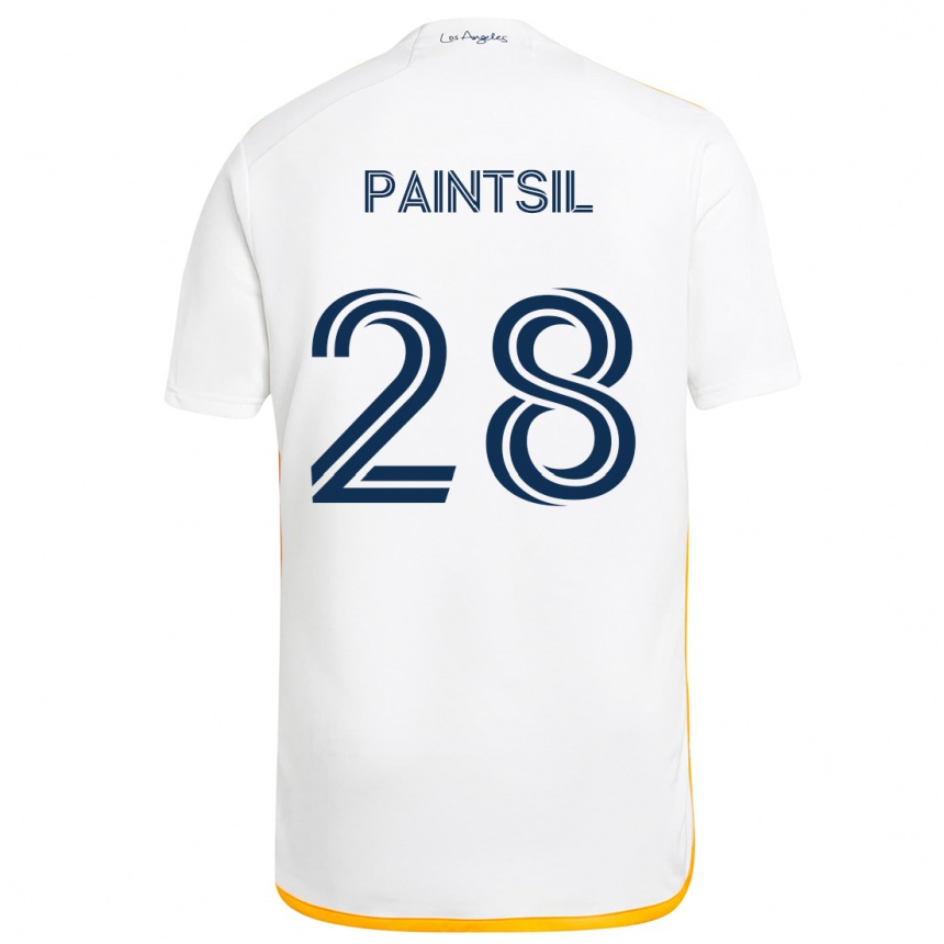 Niño Fútbol Camiseta Joseph Paintsil #28 Blanco Amarillo 1ª Equipación 2024/25