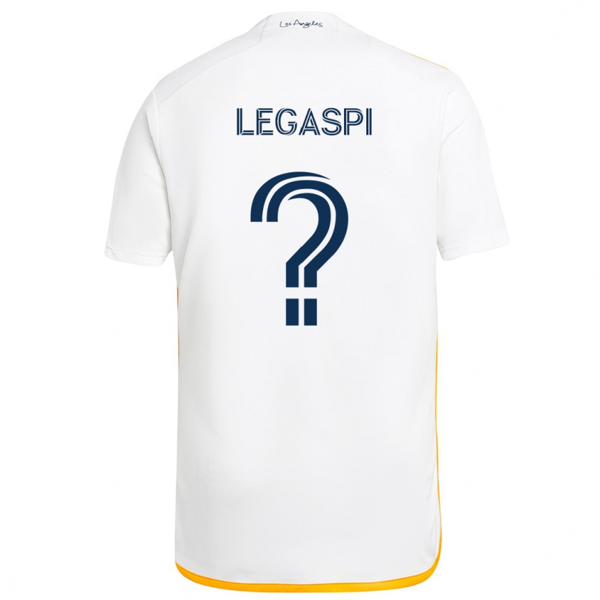 Niño Fútbol Camiseta Allan Legaspi #0 Blanco Amarillo 1ª Equipación 2024/25