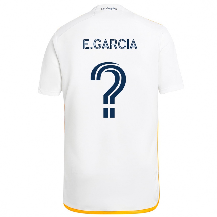 Niño Fútbol Camiseta Emiliano Garcia #0 Blanco Amarillo 1ª Equipación 2024/25