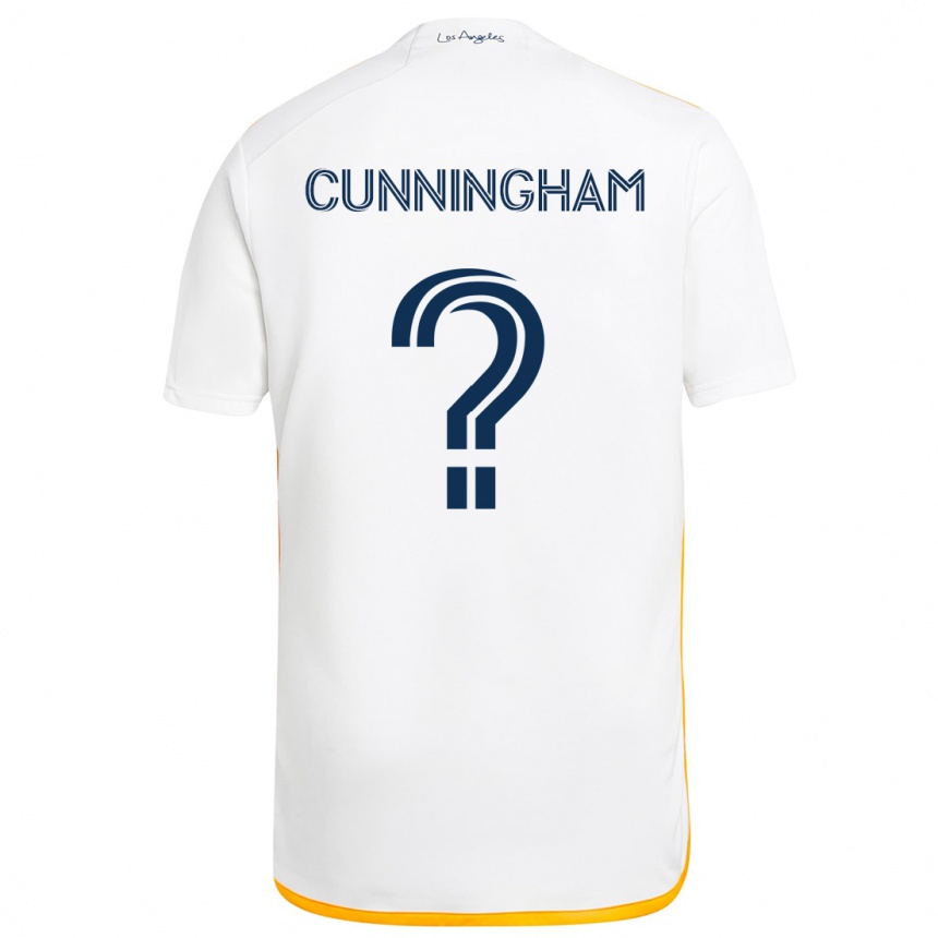 Niño Fútbol Camiseta Joaquin Cunningham #0 Blanco Amarillo 1ª Equipación 2024/25