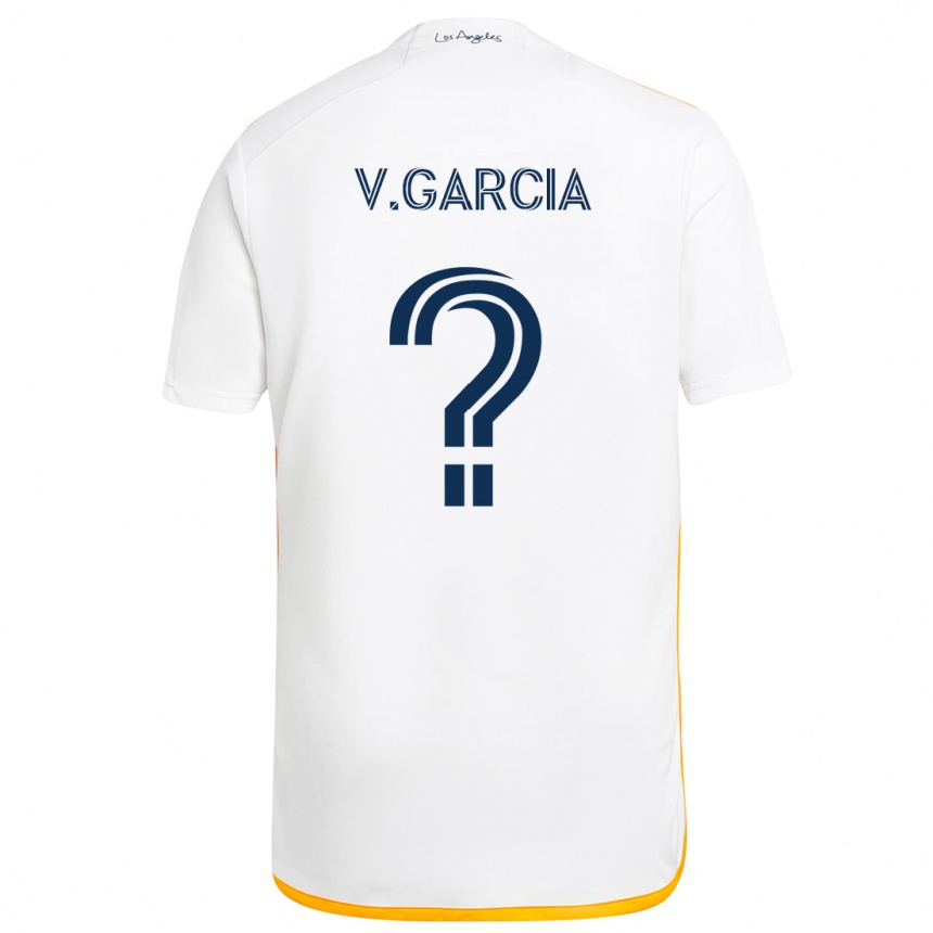 Niño Fútbol Camiseta Vicente Garcia #0 Blanco Amarillo 1ª Equipación 2024/25