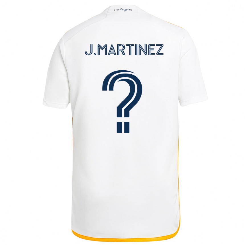 Niño Fútbol Camiseta Juan Martinez #0 Blanco Amarillo 1ª Equipación 2024/25