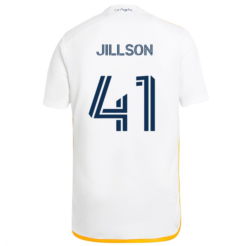 Niño Fútbol Camiseta Simon Jillson #41 Blanco Amarillo 1ª Equipación 2024/25