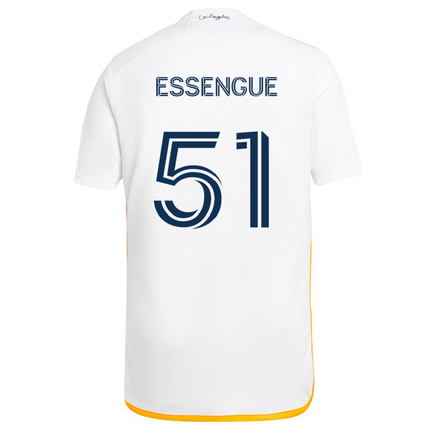 Niño Fútbol Camiseta Ascel Essengue #51 Blanco Amarillo 1ª Equipación 2024/25