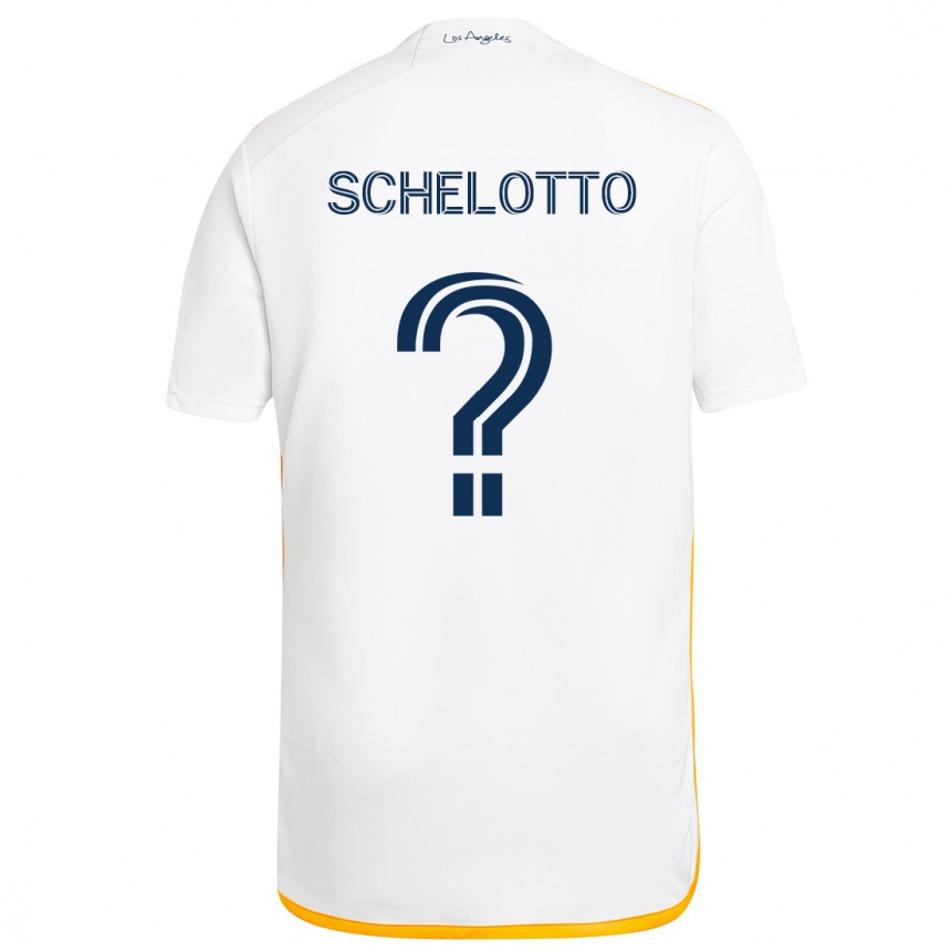 Niño Fútbol Camiseta Nicolas Barros Schelotto #0 Blanco Amarillo 1ª Equipación 2024/25