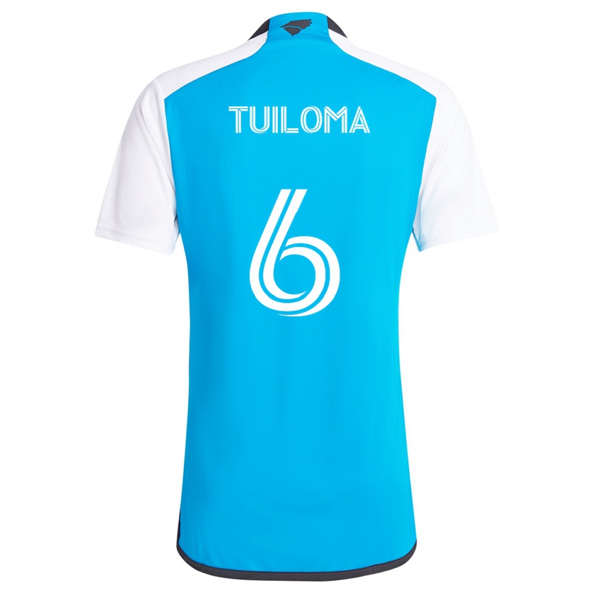 Niño Fútbol Camiseta Bill Tuiloma #6 Azul Blanco 1ª Equipación 2024/25