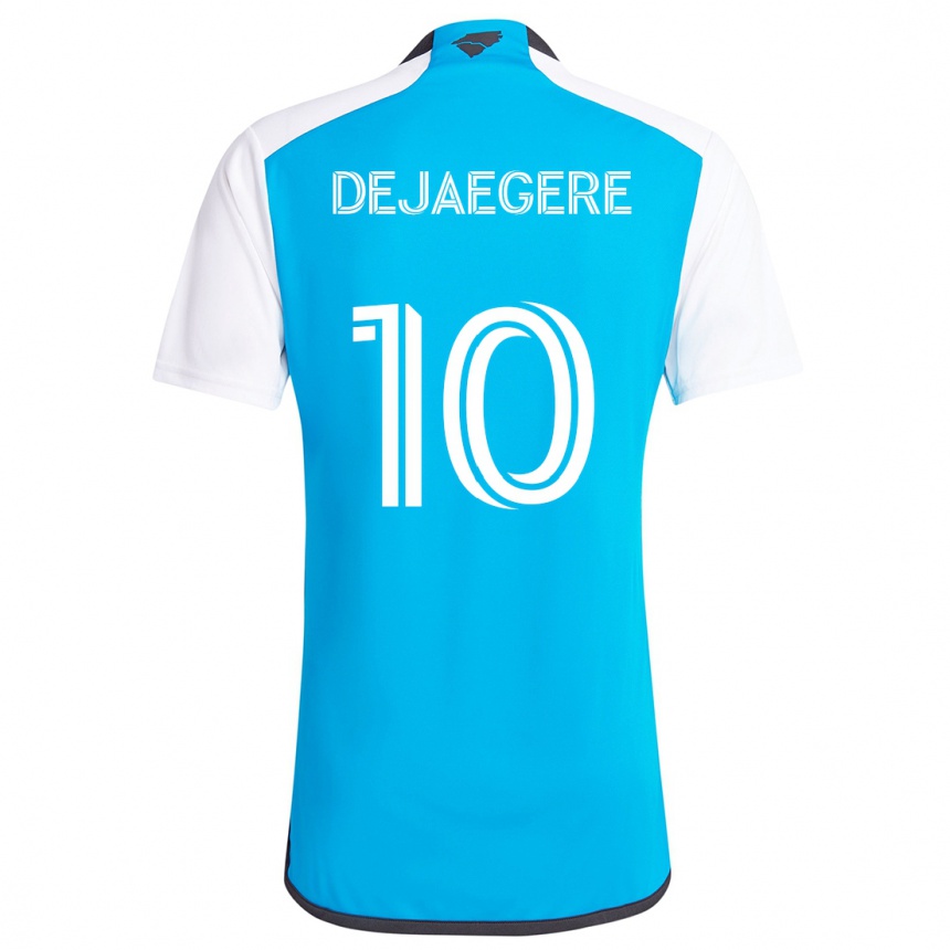 Niño Fútbol Camiseta Brecht Dejaegere #10 Azul Blanco 1ª Equipación 2024/25