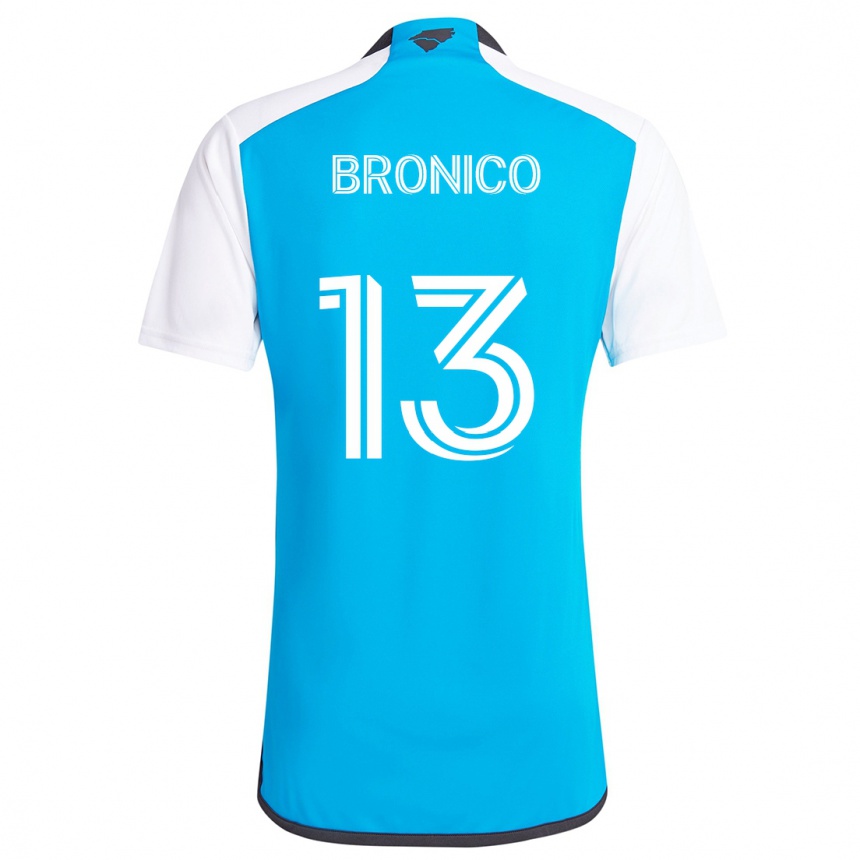 Niño Fútbol Camiseta Brandt Bronico #13 Azul Blanco 1ª Equipación 2024/25