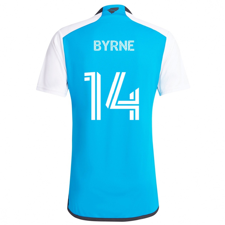 Niño Fútbol Camiseta Nathan Byrne #14 Azul Blanco 1ª Equipación 2024/25